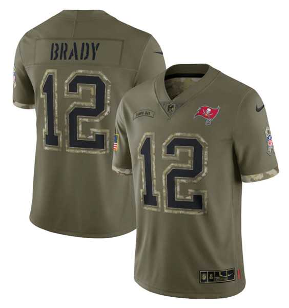 Men's Tampa Bay Buccaneers #12 Tom Brady 2022 Olive Salute To Service Limited Stitched Jersey,We sell and wholesale Men's Tampa Bay Buccaneers #12 Tom Brady 2022 Olive Salute To Service Limited Stitched Jersey on line form chian!